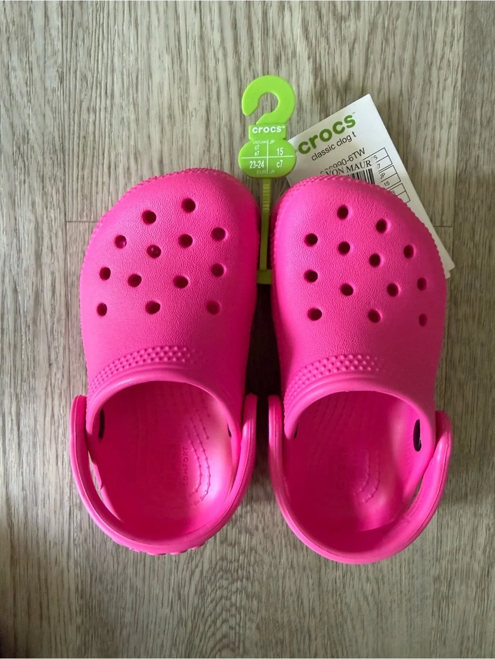 NWT Crocs Classic Clog - Baby / Toddler - Pink Crush Size c7